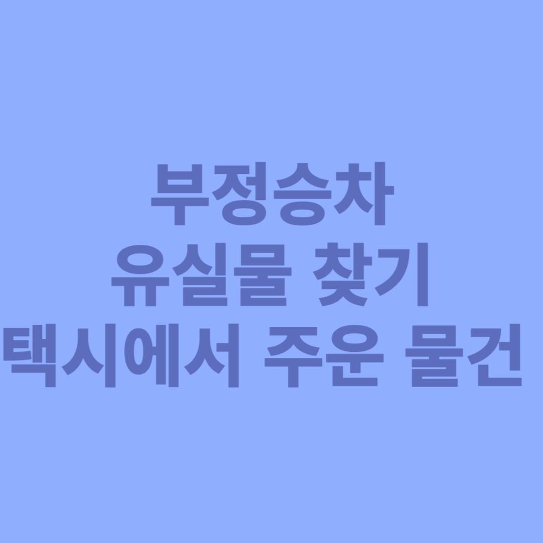 부정승차, 유실물 찾기, 사고발생 시, 자전거로 출퇴근 시, 보행자 보호, 택시에서 주운 물건 처리