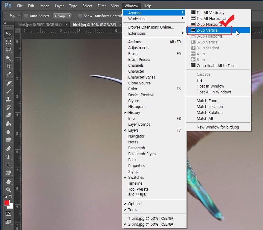 포토샵 듀얼 화면