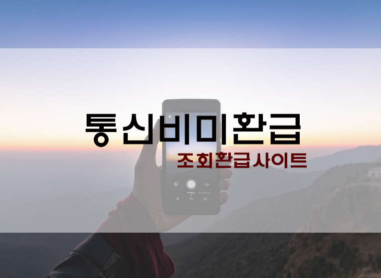  통신사 통신비미환급액 조회 및 환급?! (+사이트 주소 첨부)