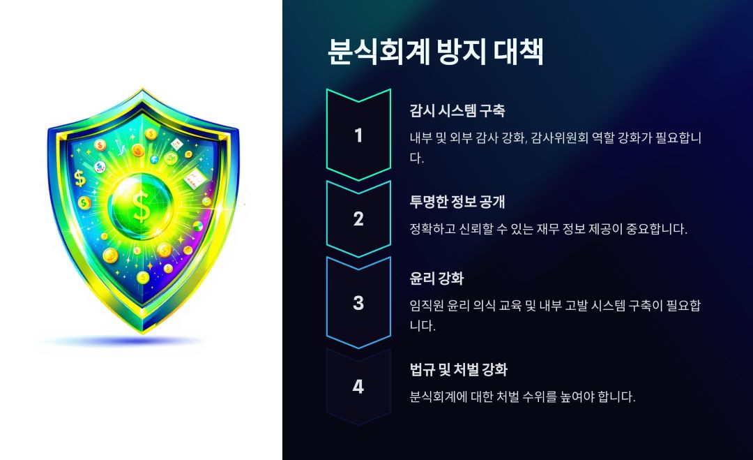 분식회계를 방지하는 방법
