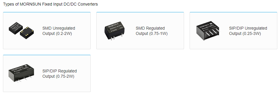  MORNSUN DC/DC - Fixed Input Converter, 유성테크 MORNSUN 대리점