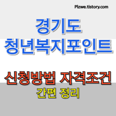 2024 경기도 청년 복지포인트 신청방법, 자격조건 대표이미지