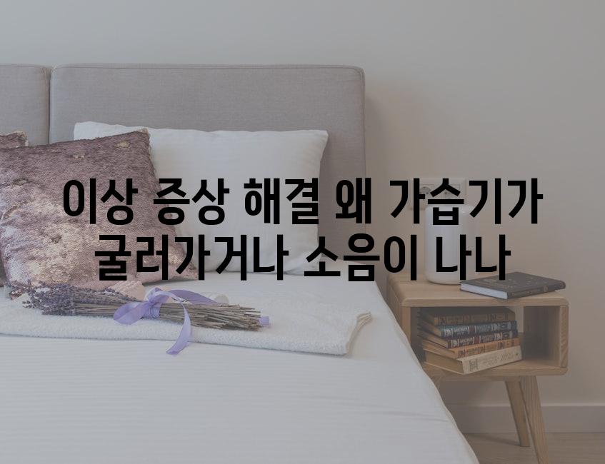 이상 증상 해결 왜 가습기가 굴러가거나 소음이 나나