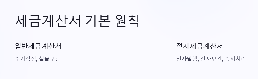 세금계산서 발행 기본 원칙