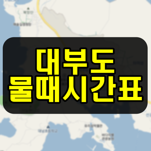  대부도 물때시간표 쉽게 알아보는 방법 [ 10월 물때표첨부 ]