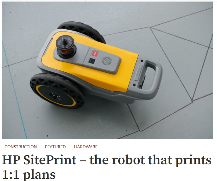 건설현장에 직접 도면을 그리는 HP SitePrint VIDEO: HP SitePrint – the robot that prints 1:1 plans