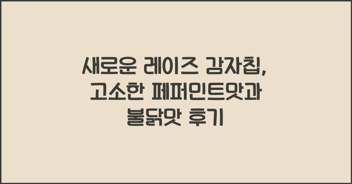 레이즈 감자칩