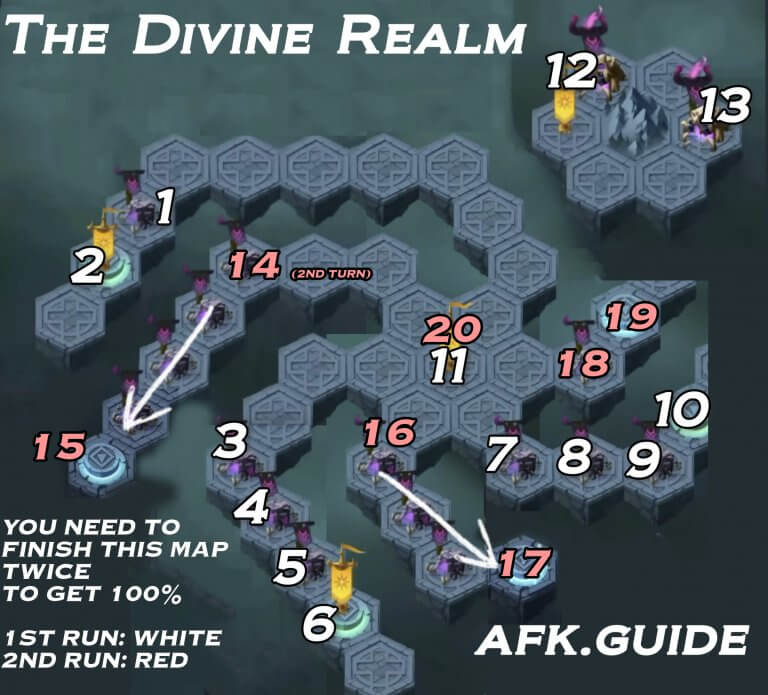  AFK 아레나 시간의 정원 파괴된 폐허 Divine Realm Guide 공략