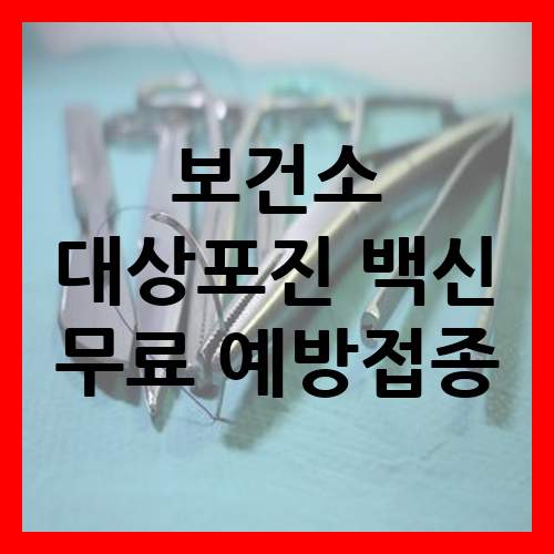  보건소 대상포진 예방접종: 보건소에서 제공하는 대상포진 백신 무료 접종 대상 확인