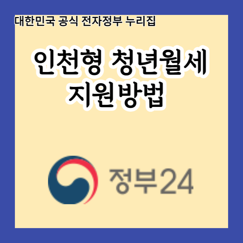  인천형 청년월세 지원사업, 이렇게 하면 최대 240만원까지 받을 수 있다?