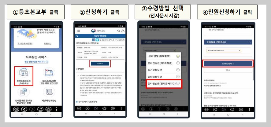 전자증명서 발급받기