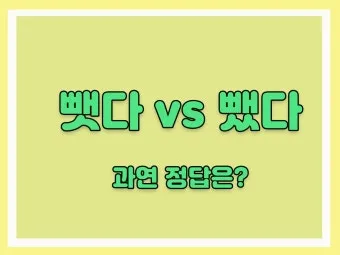 뺏다 vs 뺐다 헷갈리지 말고 정확히 구분하세요 완벽 가이드_5