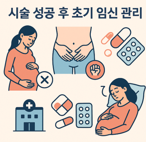 시술 성공 후 초기 임신 관리