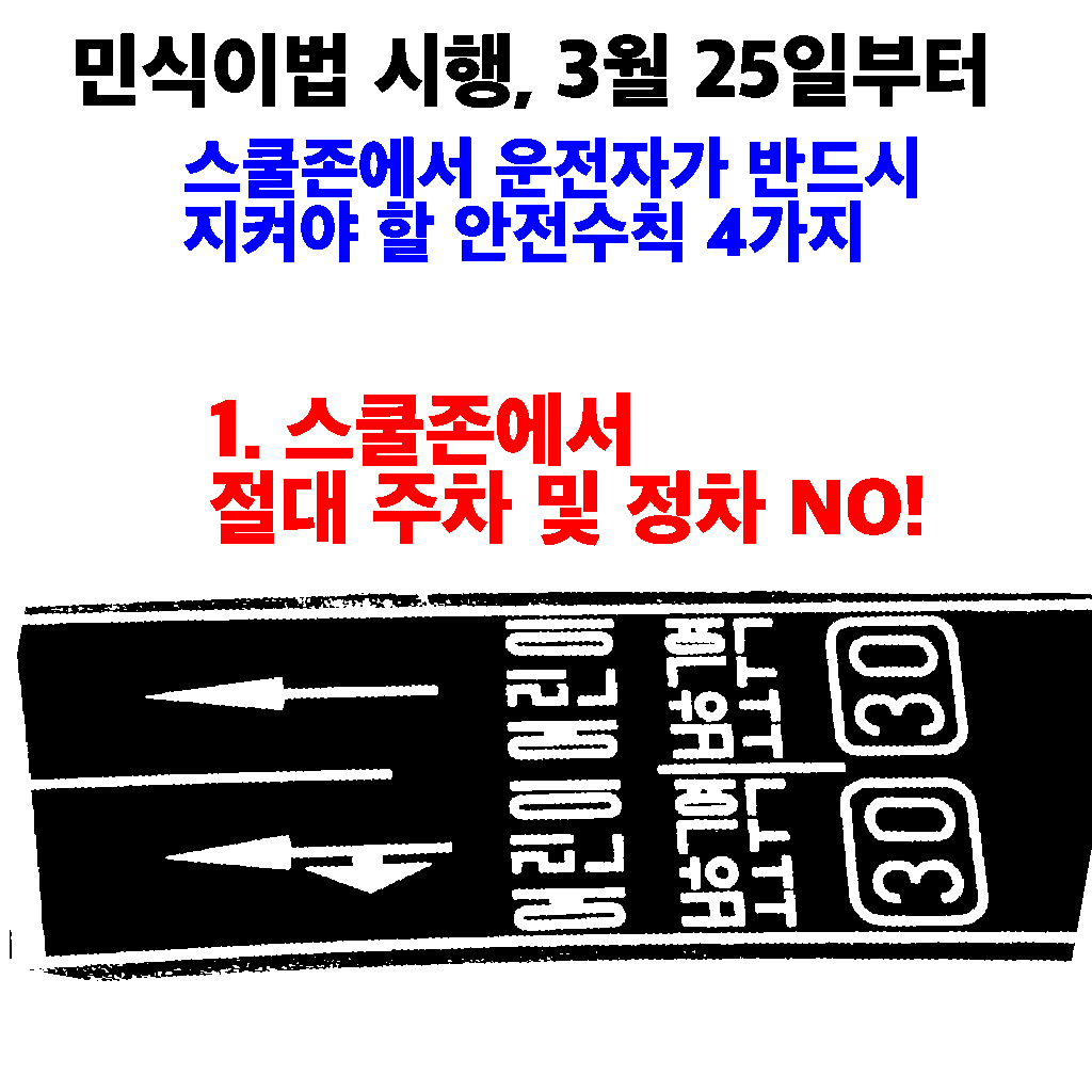  민식이법 시행일(3월25일), 내용, 어린이 보호구역에서 운전자가 반드시 지켜야 할 4가지 안전수칙