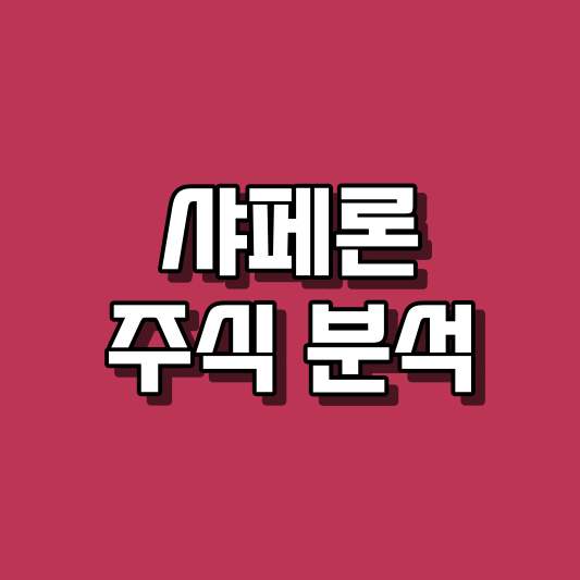 샤페론 주식 분석