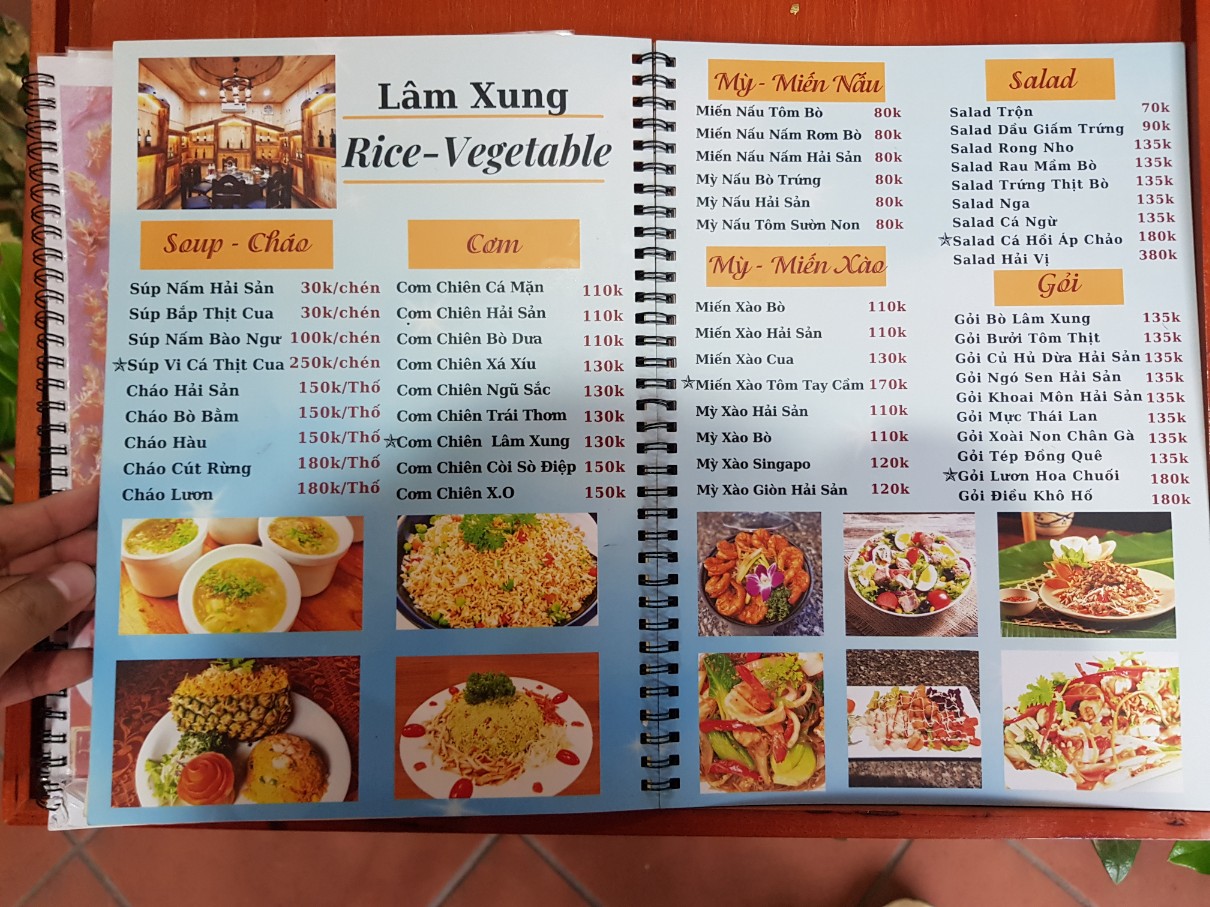 호치민 동나이 연짝 로컬 식당 람쏭콴(LAM XUNG QUAN) 메뉴(2)