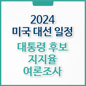 2024년 미국 대선 일정, 대통령 후보 지지율 여론조사 현황