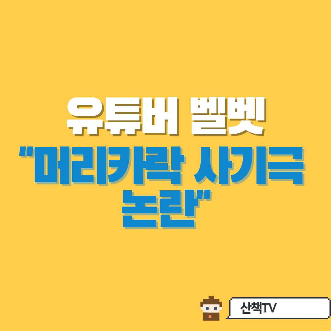  [72만유튜버] 유투버 벨벳, 머리카락 사기극논란