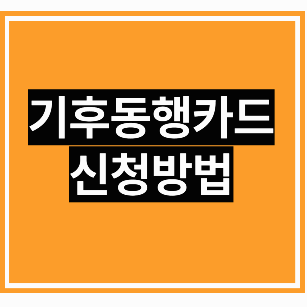 기후동행카드 청년신청 방법 및 2025년 최신혜택 총정리