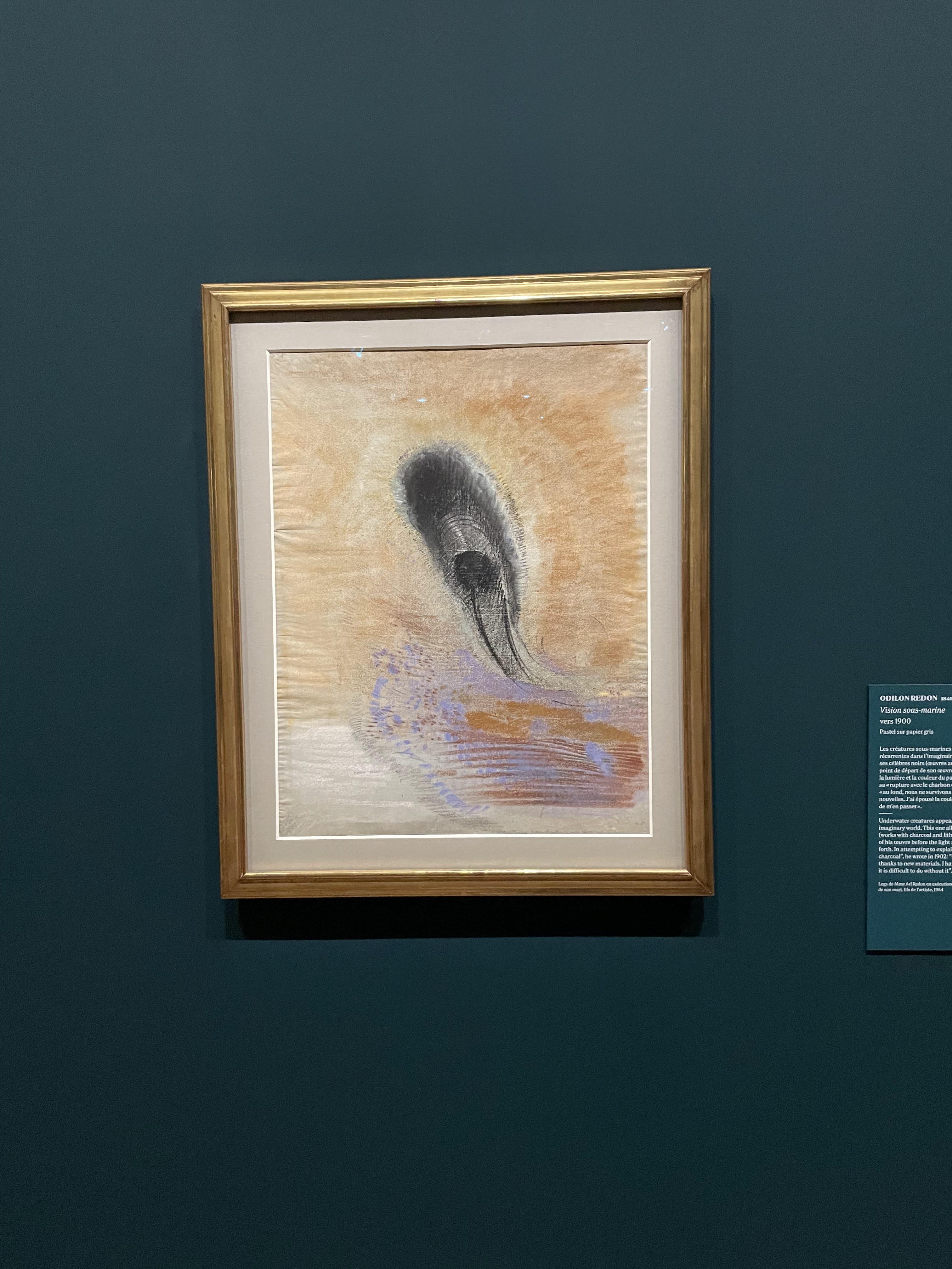 Odilon Redon&amp;#44; Vision sous-marine&amp;#44; pastel sur papier gris&amp;#44; vers 1900.