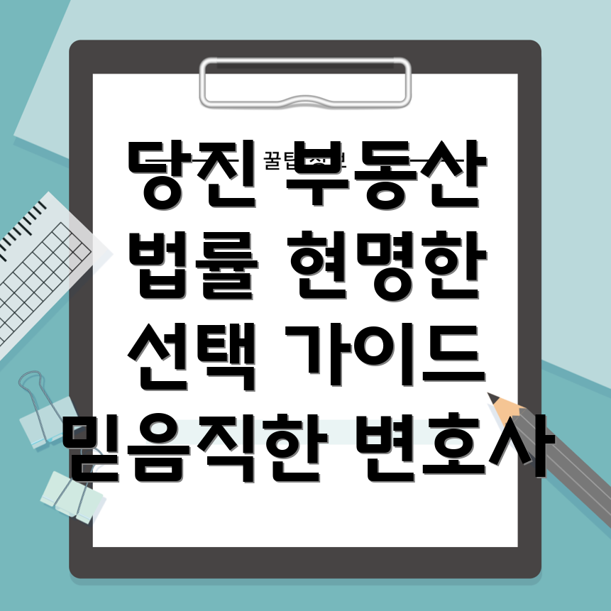 당진시 대호지면 부동산 법률 자문