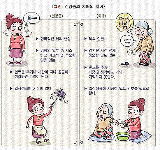  치매 vs 알츠하이머 vs 파킨슨병 병명과 증상에 따라 무엇이 다를까?