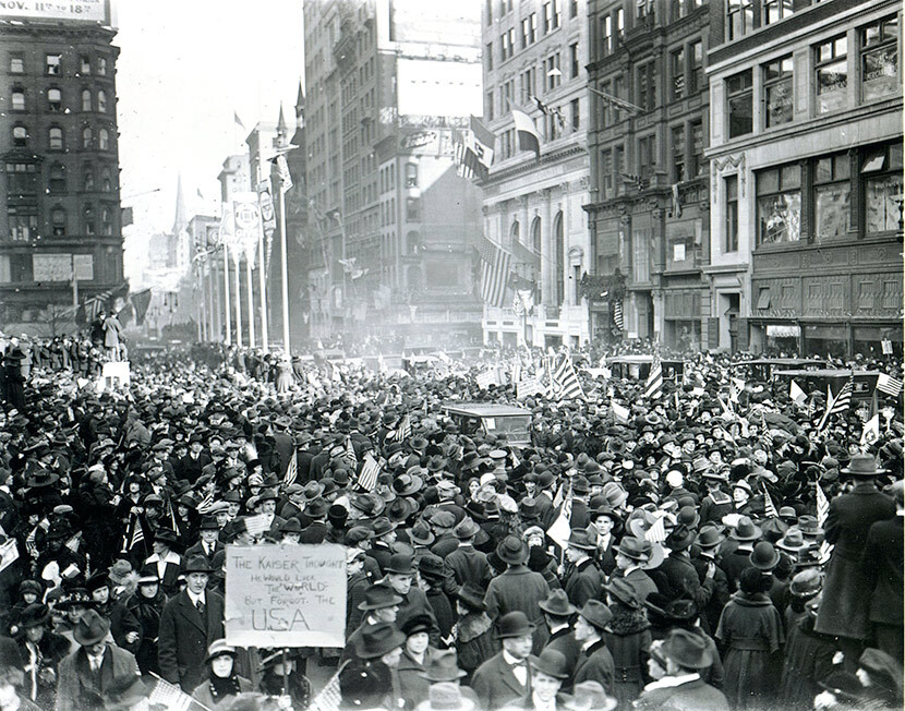 1918년 초 미국 뉴욕 사진