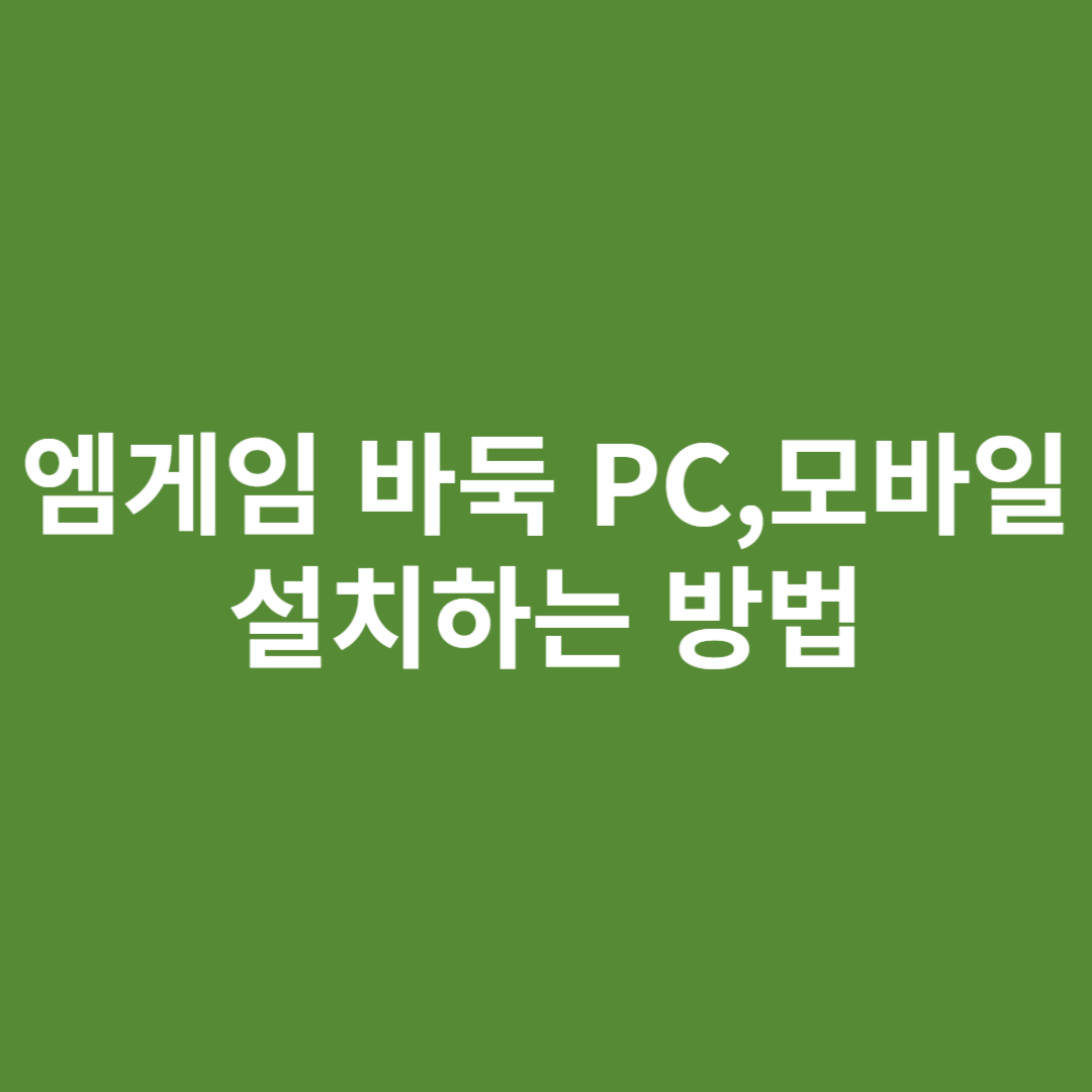 엠게임 바둑 설치하기