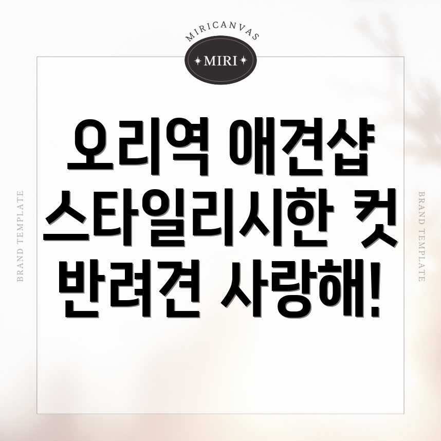 오리역 애견미용실