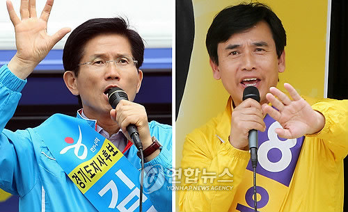 유시민 작가와 김문수 후보