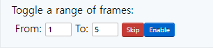 Toggle a range of frames