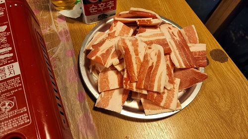 냉동삼겹살 3인분 사진입니다.