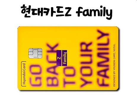 현대카드 z 패밀리 카드 사진