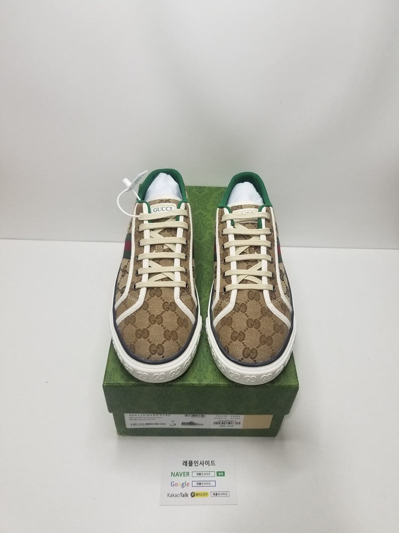  [GUCCI] 구찌 X 디즈니 테니스 1977 스니커즈 이지/에보니 GG 캔버스 남녀공용