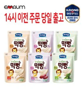 [일동후디스(주)] 아이얌 유기농 쌀과자 떡뻥 (백미/시금치/자색고구마/사과)&#44; 상품구성:사과떡뻥 30gx12개