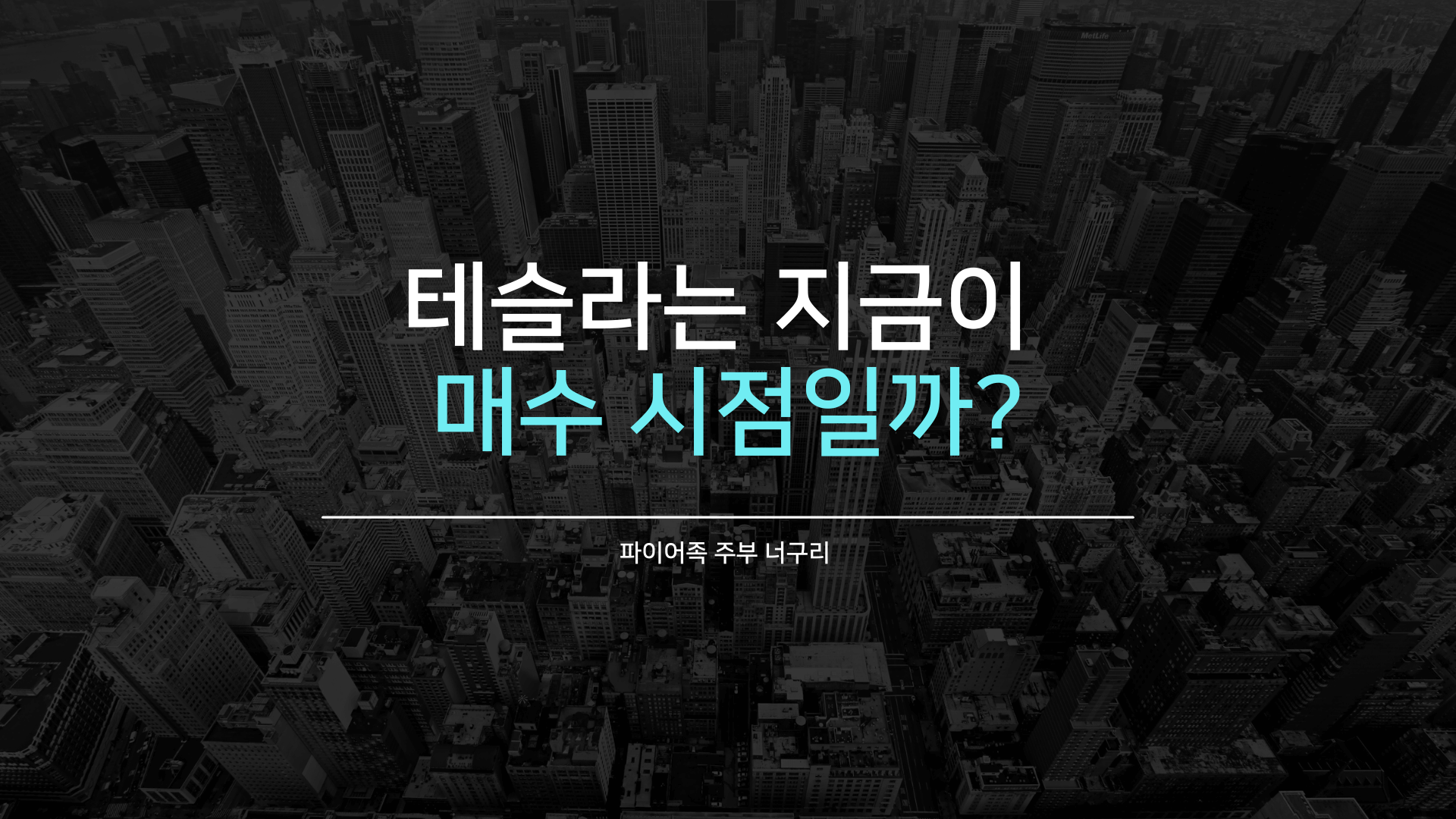  테슬라는 지금이 매수 시점일까?