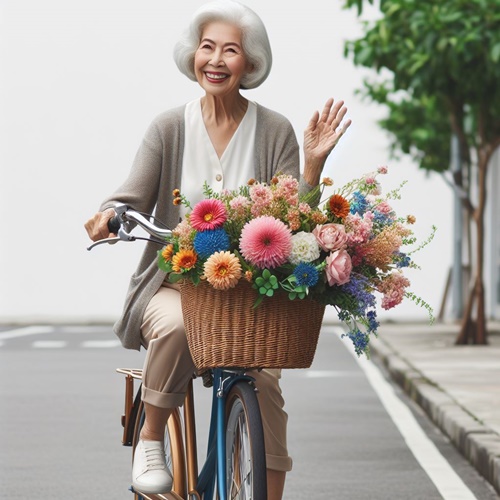 자전거-타는-중년여성