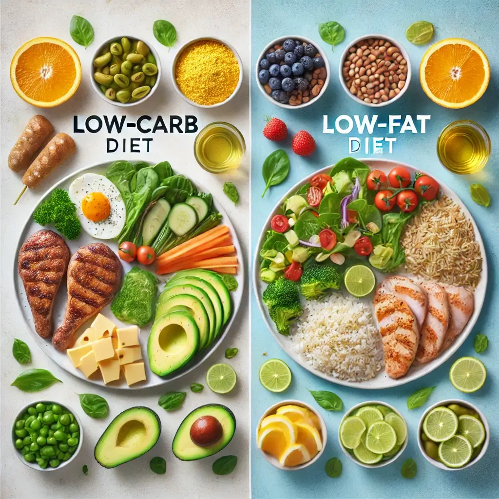 저탄수화물 vs 저지방 다이어트 식단