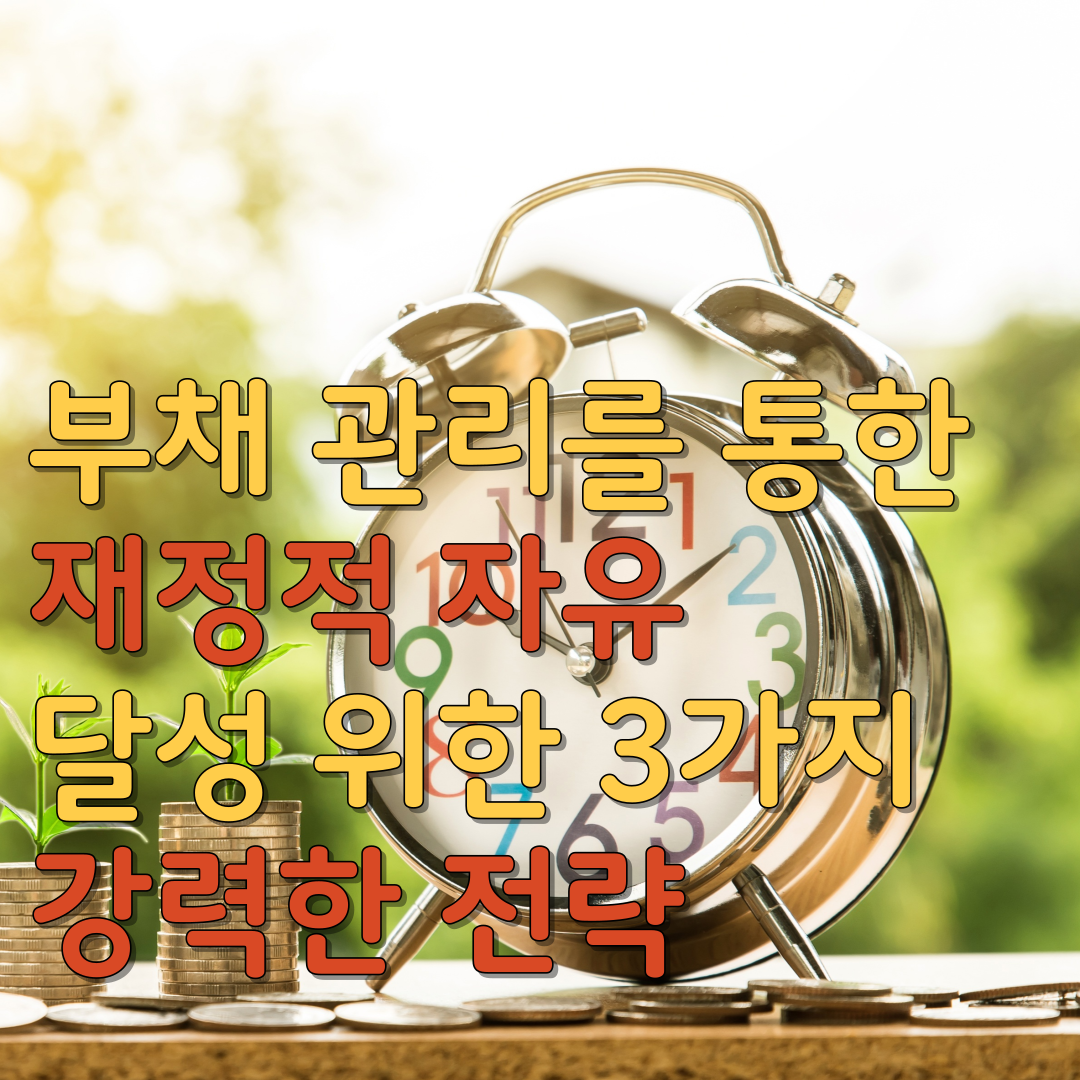 부채 관리를 통한 재정적 자유 달성 위한 3가지 강력한 전략