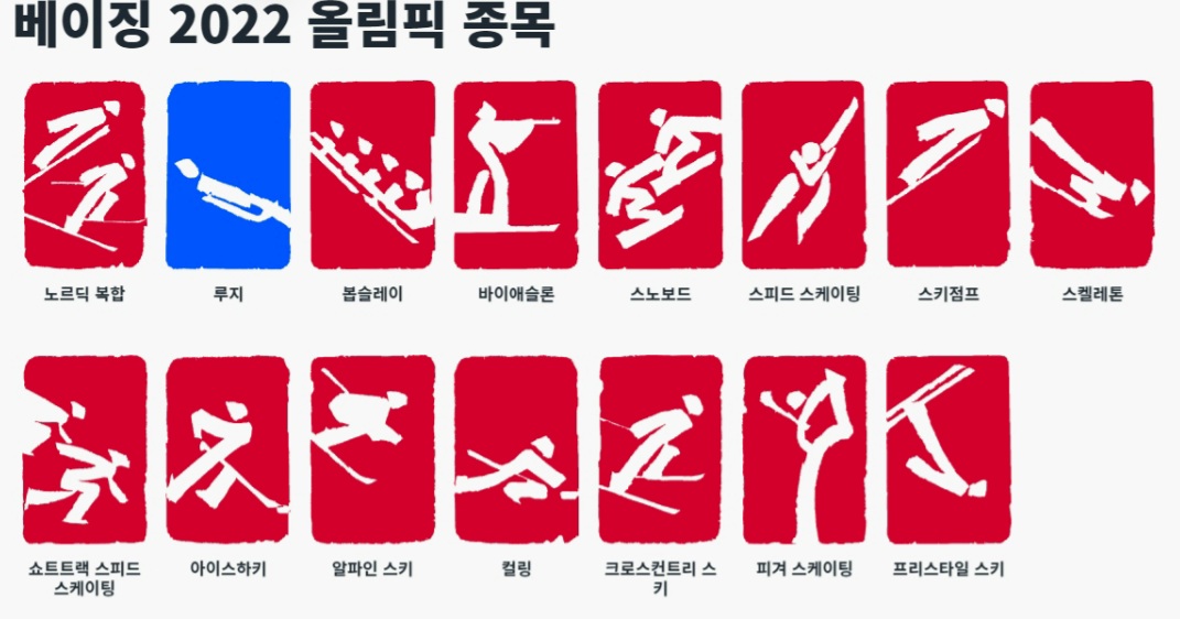  2022 베이징 동계올림픽 종목 및 대한민국 선수단 주요 일정 정리