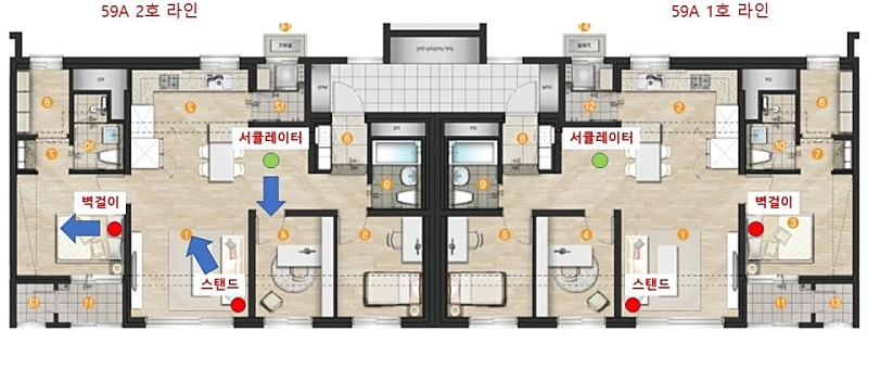 에어컨 위치를 고려한 스마트 인테리어