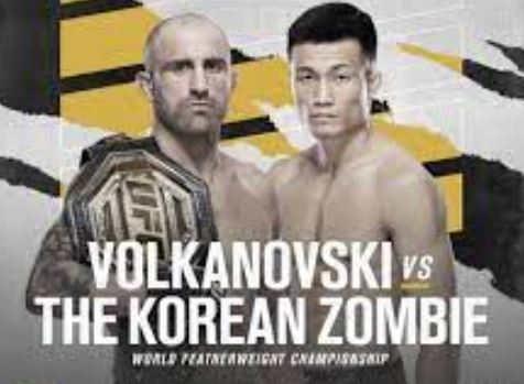 UFC273 메인이벤트 정찬성 대 볼카노프스키 사진