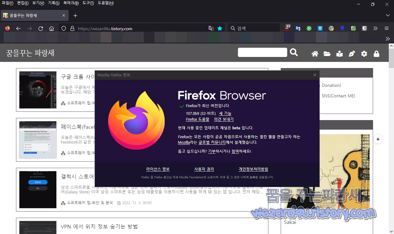 파이어폭스 107.0b9 (32-비트)