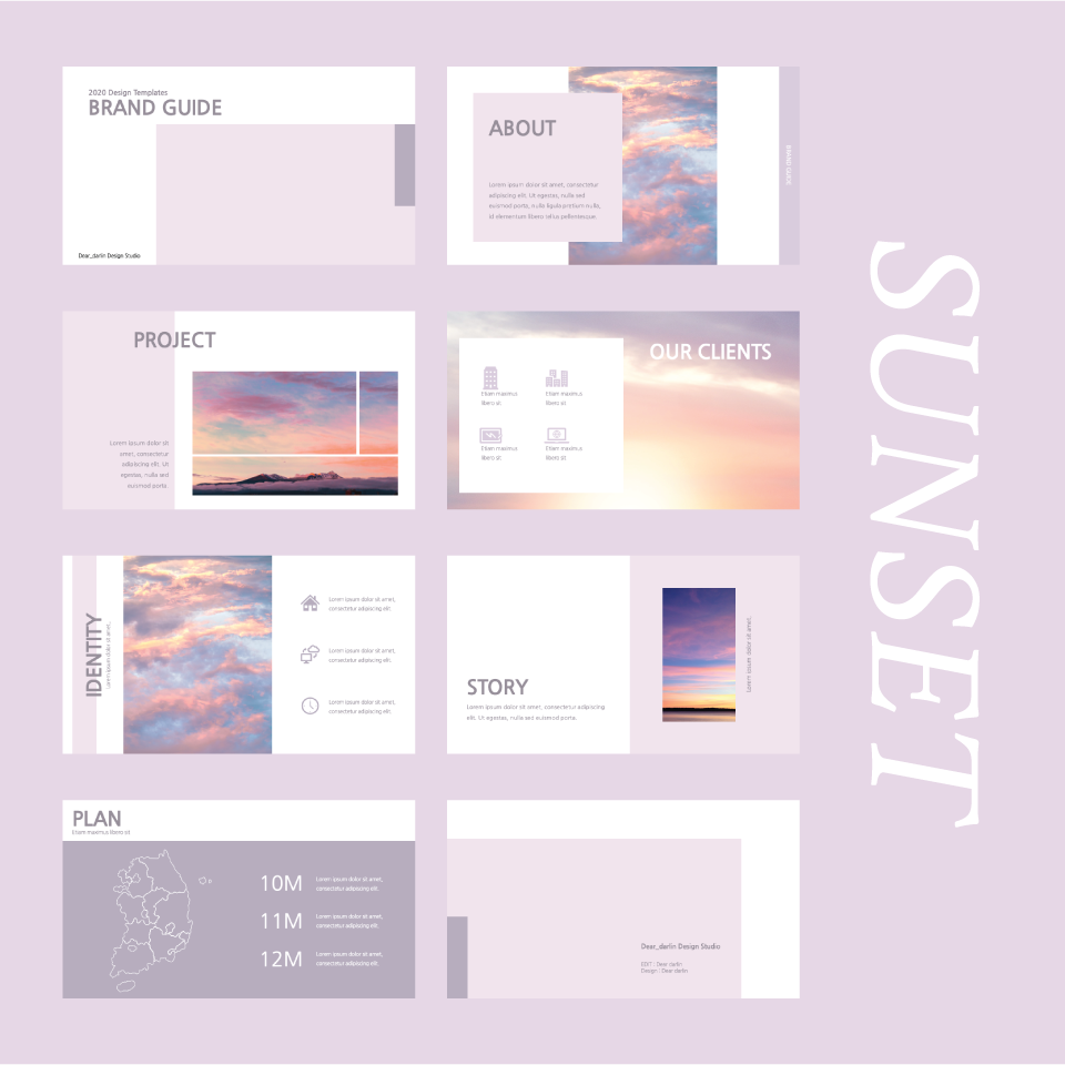  [PPT테마_01] Sunset | 브랜드 가이드, 회사 소개서, 브랜드 메뉴얼