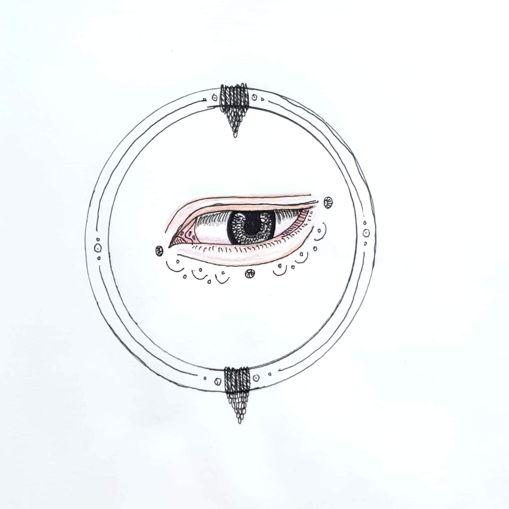  Eye in the Circle 원 안의 눈 / 일러스트 그림 드로잉 / 눈 그리기