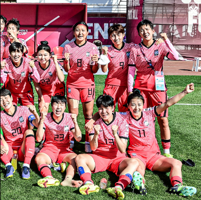 중계 축구 컵 아시안 여자 여자 축구