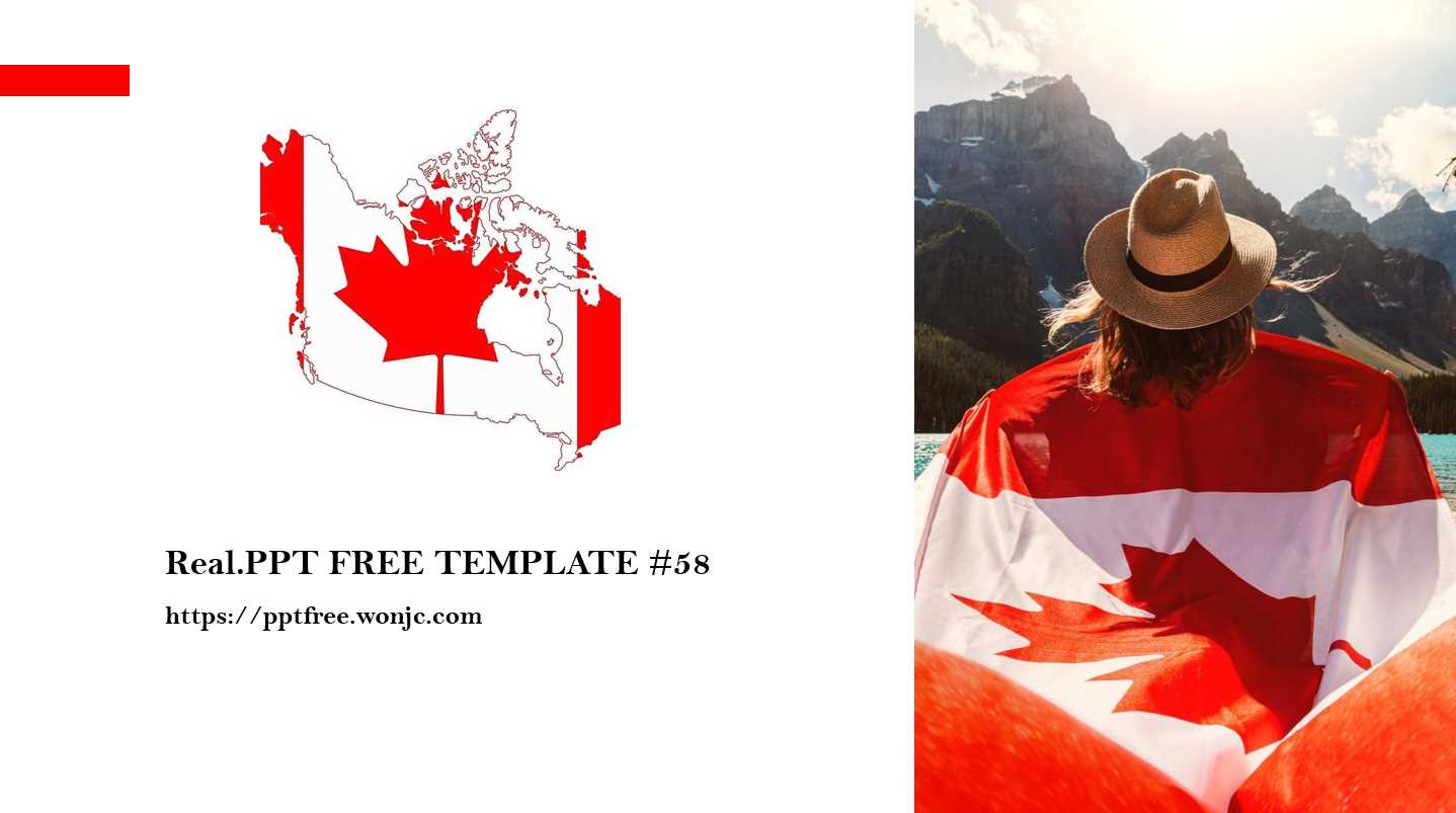 깔끔한 PPT 템플릿 감성여행 디자인 058 - 캐나다여행
