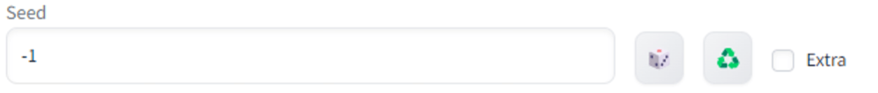 이미지 seed 설정 화면