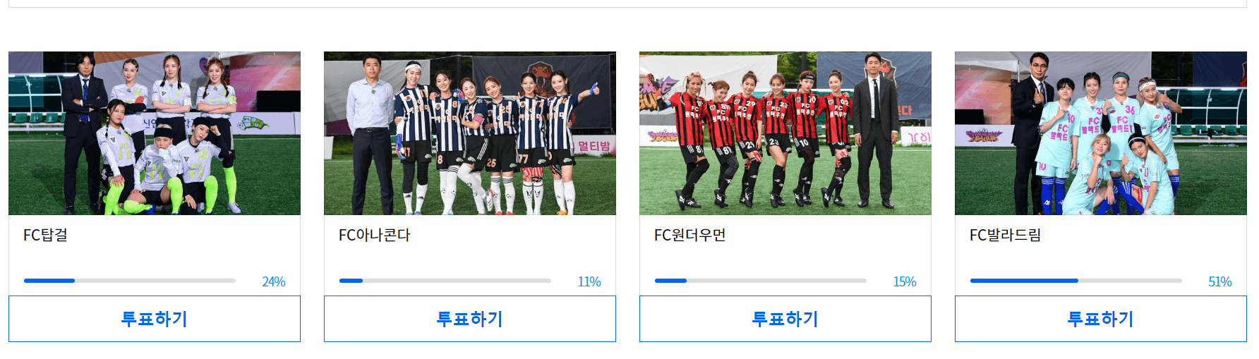 골때리는 그녀들 챌린지리그 2위팀 맞추기 이벤트