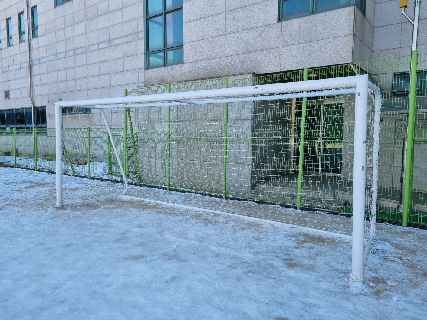  [날개스포츠] 의정부중앙초교 축구골망 교체, 축구골망 설치 작업